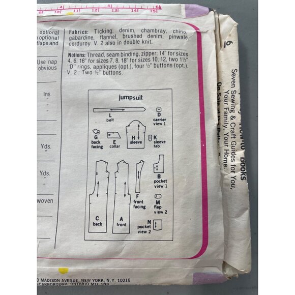 70s Simplicity 7596 Boys Jumpsuit Sewing Pattern Size 8 Vintage 1976 Retro CUT - Picture 5 of 7